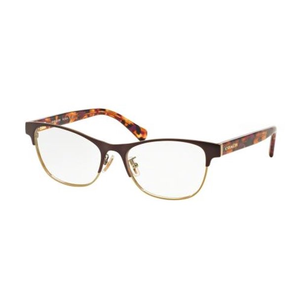 COACH Eyeglasses HC 5074 9241 Satin Purple Gold/Purple Confetti 54MM