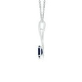 thumbnail image 2 of ANGARA Natural Oval Sapphire Wishbone Pendant in 14K White Gold for Women (Size-6x4mm) | September Birthstone, Birthday, Anniversary, Jewelry Gift for Women | Natural Blue Sapphire Necklace, 2 of 7