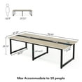 thumbnail image 5 of Tribesigns 8FT Large Conference Table, 94.49L x 47.24W x 29.53H Inches Large Meeting Table, Light Walnut, 5 of 6