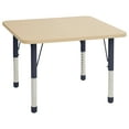 thumbnail image 1 of ECR4Kids 36in x 36in Square Everyday T-Mold Adjustable Activity Table Maple/Maple/Navy - Chunky Leg, 1 of 2