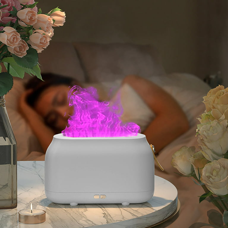 Clearance! EQWLJWE Flame Essential Oil Diffuser, Super Quiet Mist Air  Humidifier, 180ml Aromatherapy Diffuser, 2 Brightness Night Light & Auto-Off  Protection, for Home Office Bedroom 