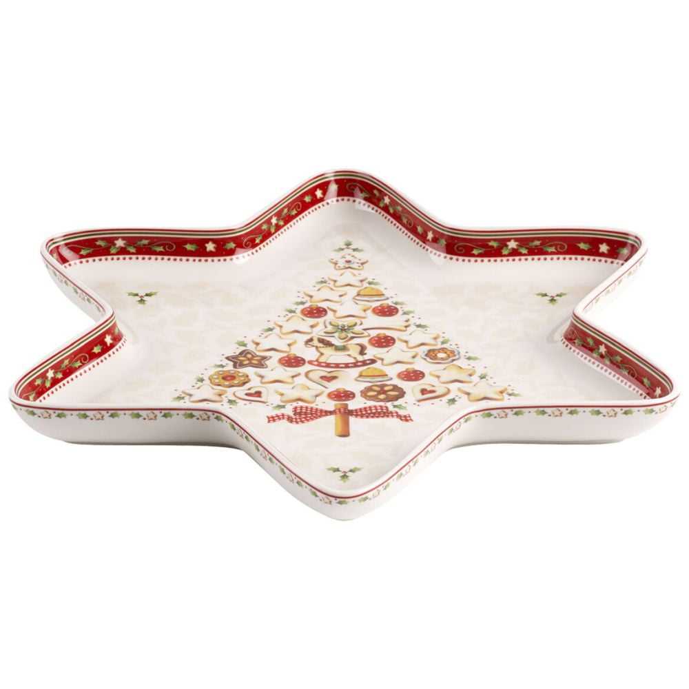 Christmas Star Shaped Ceramic Serving Platter