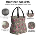 thumbnail image 3 of Pioneer Flower Floral Print Pattern Drawstring Lunch Bag Women - Drawstring Lunch Bag Insulated for Work Office - Stain-Resistant Large Lunchbags for Women with Multi-Pockets, 3 of 6