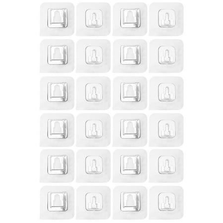 

12 Sets Double Sided Adhesive Hooks Wall Hanger Holder Wall Hooks for Hanging