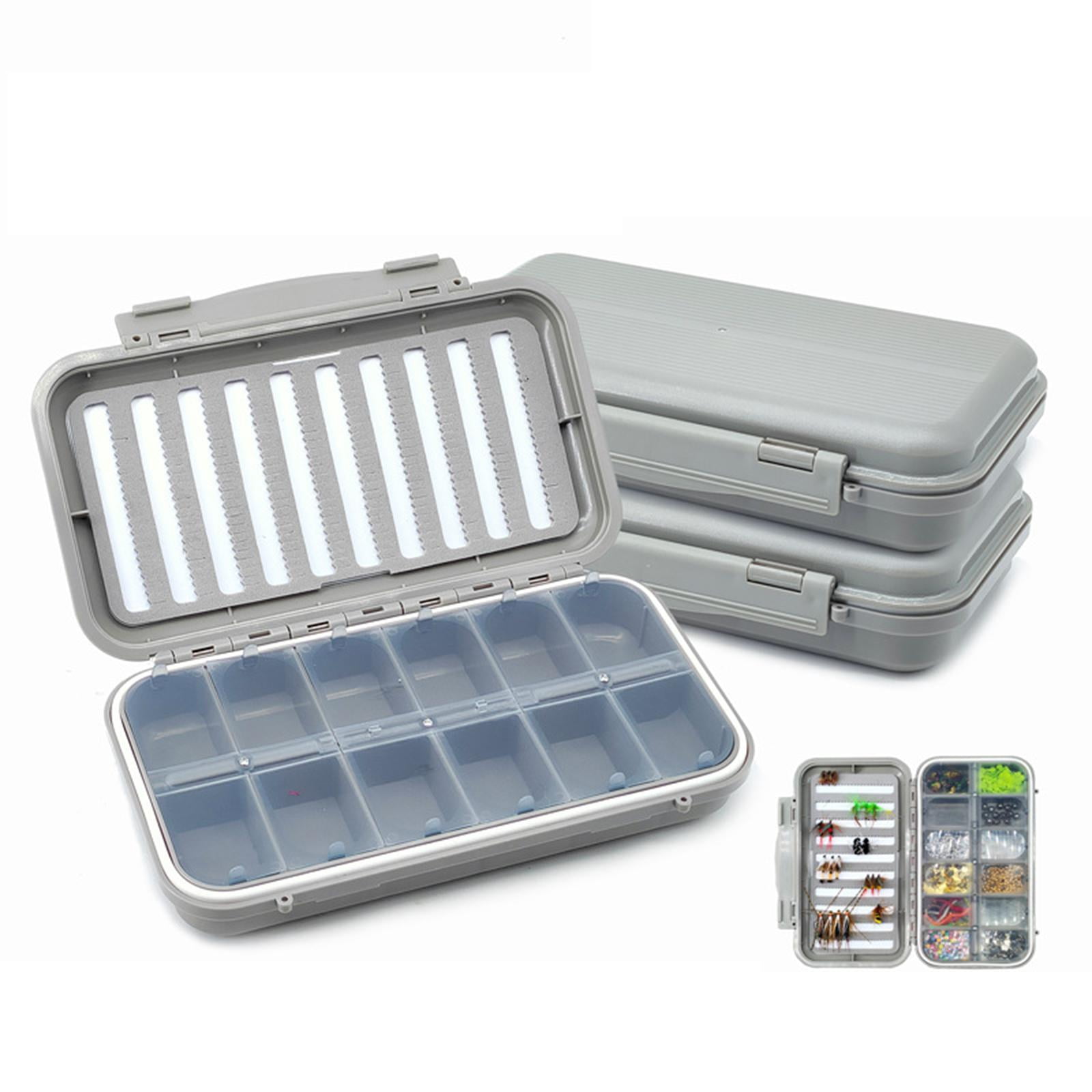 Dualoai Fishing Tackle Box Baits Storage Case Hooks Organizer Waterproof Fly Fishing Box