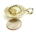 thumbnail image 4 of 10k yellow gold round globe planet earth world map pendant 2 sides 3D gift 11.7g, 4 of 12