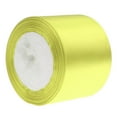 thumbnail image 1 of Cinta de de 7,7 cm de ancho, decoración para fiesta de cumpleaños de boda, lazo, decoración artesanal, 7,5 m Amarillo claro Yuyangstore Carrete de la cinta del satén, 1 of 8