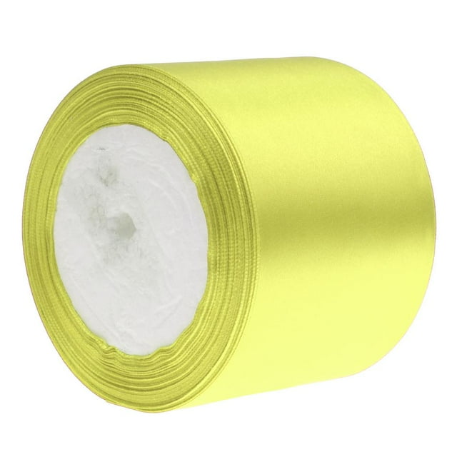 GUOOL Ruban Satin Bobine pour Couture Cadeau Mariage Jaune