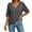 Dark gray, variant on Women's Summer V-neck Solid Color Half Sleeve Match Simple Casual T-shirt Tops