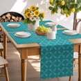 thumbnail image 6 of Placemats Set of 6, Turquoise Plaid Place Mats Diamond Texture Tablemats Washable Placemat Table Decoration for Kitchen Table Dinner Party Home Decor Indoor Outdoor 13x19 Inch, 6 of 9