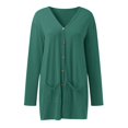 thumbnail image 4 of Vedolay Women Sweater Fashion Winter Causal Slim Sweatshirt Jacket Outwear Sweater Green,M, 4 of 5