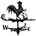 thumbnail image 1 of Metal Rooster Weathervane Vintage Hollow Wind Direction Indicator, 1 of 3