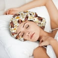 thumbnail image 6 of Kdxio Fall Turkey Pattern Satin Bonnet Silk Bonnet Hair Bonnet for Sleeping Hair Bonnets for Women Curly Natural Hair, 6 of 6