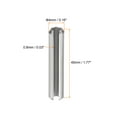 thumbnail image 2 of Unique Bargains Slotted Spring Pin M4  x 45mm 304 Stainless Steel Split Spring Roll Dowel Pins Plain Finish 20Pcs, 2 of 3