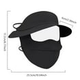 thumbnail image 4 of Unisex Sun Protection Full Face Mask, UPF 50+ Balaclava with Wide Cap Brim, Breathable Face Cover Hat Outdoor Activities Summer Cycling Hiking Travel,Color:Black, 4 of 4