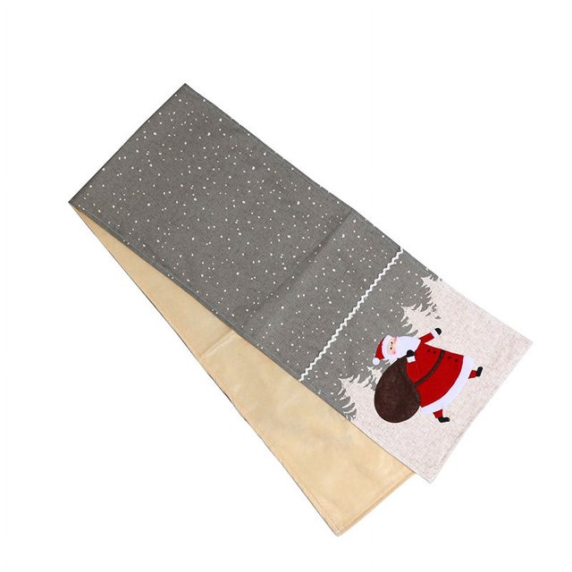 Mantel Individual cuadrado con estampado de Papá Noel para Navidad, cuchillo, tenedor, mantel para fiesta de Navidad, mesa de comedor, vajilla para el hogar, 45x33 cm