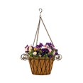 thumbnail image 1 of 17 In. Metal Flower Basket With Coco Liner, 1 of 1