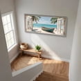 thumbnail image 7 of Ocean Beach Window Canvas Wall Art - Summer Coastal Seascape Picture Landscape Canvas Prints, Horizontal Tropical Sea Paintings Artwork for Home Decor, 7 of 7