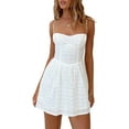 thumbnail image 1 of xiaxaixu Robe Trapèze pour Femme, Robe Sans Manches à Épaules Dénudées, Couleur Unie, Florale, Fête Boîte de Nuit Été Printemps, 1 of 9