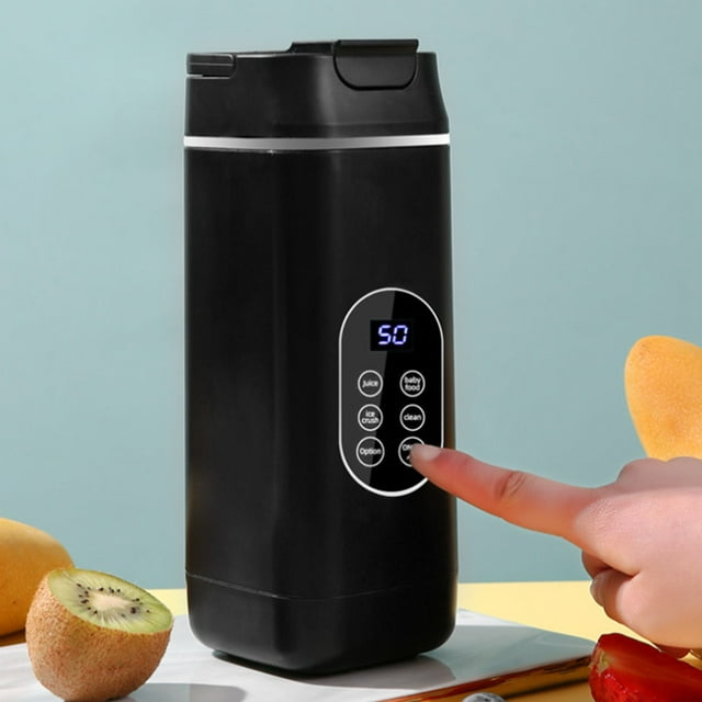 Digital Display Smoothie Maker, USB Rechargeable Portable Fruit Mixer Machine Smoothie Blender for Smoothies Fruits Veggies
