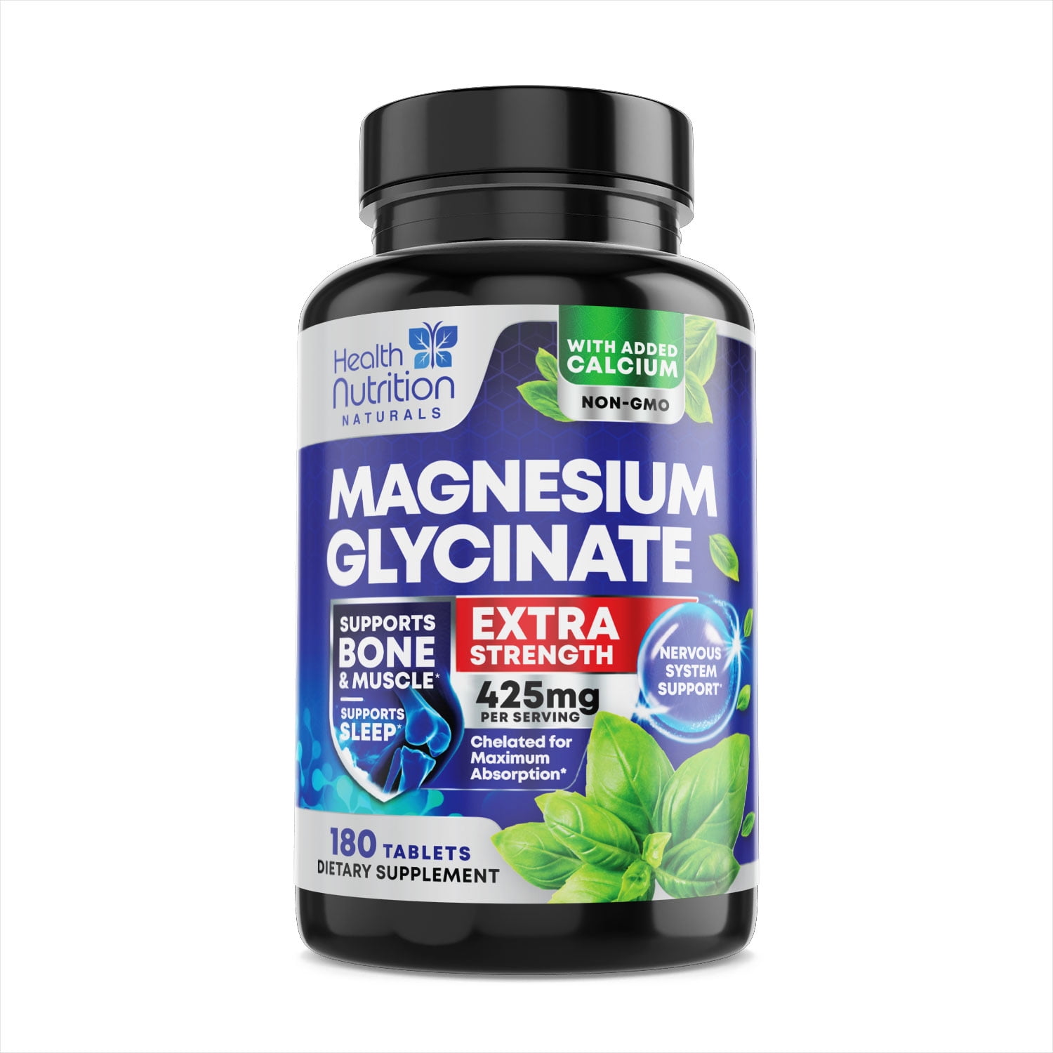 Magnesium Glycinate High Absorption Chelated Capsules 425mg Highly