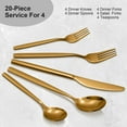 thumbnail image 2 of Sangdo Gold Flatware Set 20 pieces Stainless Steel Silverware Set Service for 4, Tableware Cutlery Set for Home and Restaurant, Dishwasher Safe, 2 of 7