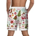 thumbnail image 4 of Balery Snowflakes Santa Claus Mens Swim Trunks Swim Shorts for Men Quick Dry Inseam Beach Shorts with Compression Liner Pocket-3X-Large, 4 of 9
