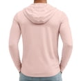 thumbnail image 5 of Hearthz Men's UPF50+ Outdoor Jacket Full Zip Sun Protection Quick Dry Long Sleeve Fishing Shirts for Swimming Workout Athletic Zip Pockets Pink S, 5 of 9