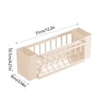 thumbnail image 3 of Organizador gris para fregadero de cocina con bandeja de drenaje automático y toallero | Para esponjas, jabón y cepillos | 31 cm de largo x 11 cm de ancho | No requiere montaje, 3 of 7