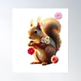 thumbnail image 2 of Squirrel Poster Wall Art, Modern Wall Decor For Living Room Bedroom, 16x24 UNFRAMED, 2 of 3