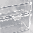 4 Pcs Small Clear Plastic Storage Boxes with Hinged Lids, 3.7x2.5x1 ...