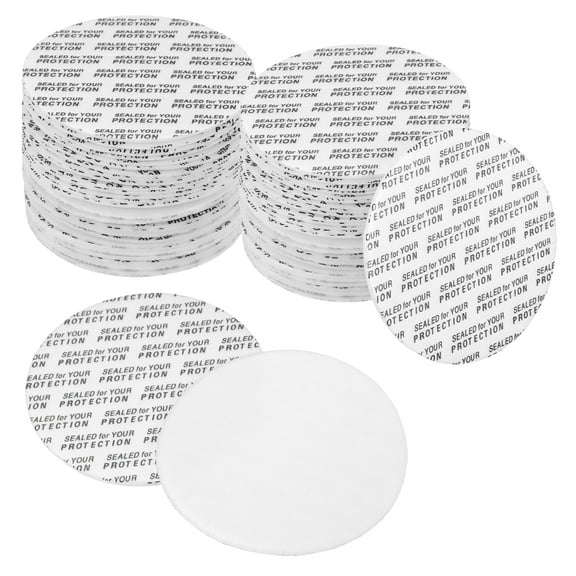 Uxcell 53mm/2.09"Foam Lid Liner, 160Pcs Adhesive Round PS Pressure Sensitive Seals, Cap Liners Resistant Tamper for Plastic Glass Jar Bottle Cap Canning Vials Seals
