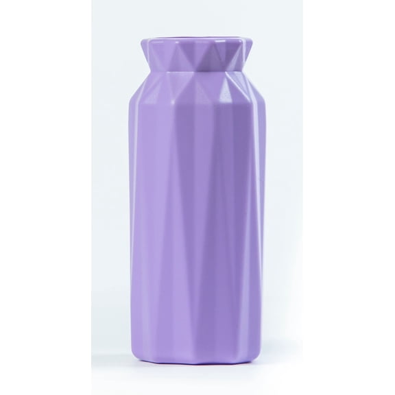 Grupo Mirandinha Lilac Plastic Flower Vase, Elegant Reusable Centerpiece for Parties, Events & Home Decor