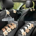 thumbnail image 1 of XWSHYW Ganchos para Adornos 4 Ganchos para Monederos y Bolsos de Coche con Bonitas Flores para Reposacabezas de Asiento de Coche, Ganchos para Monedero, 1 of 4