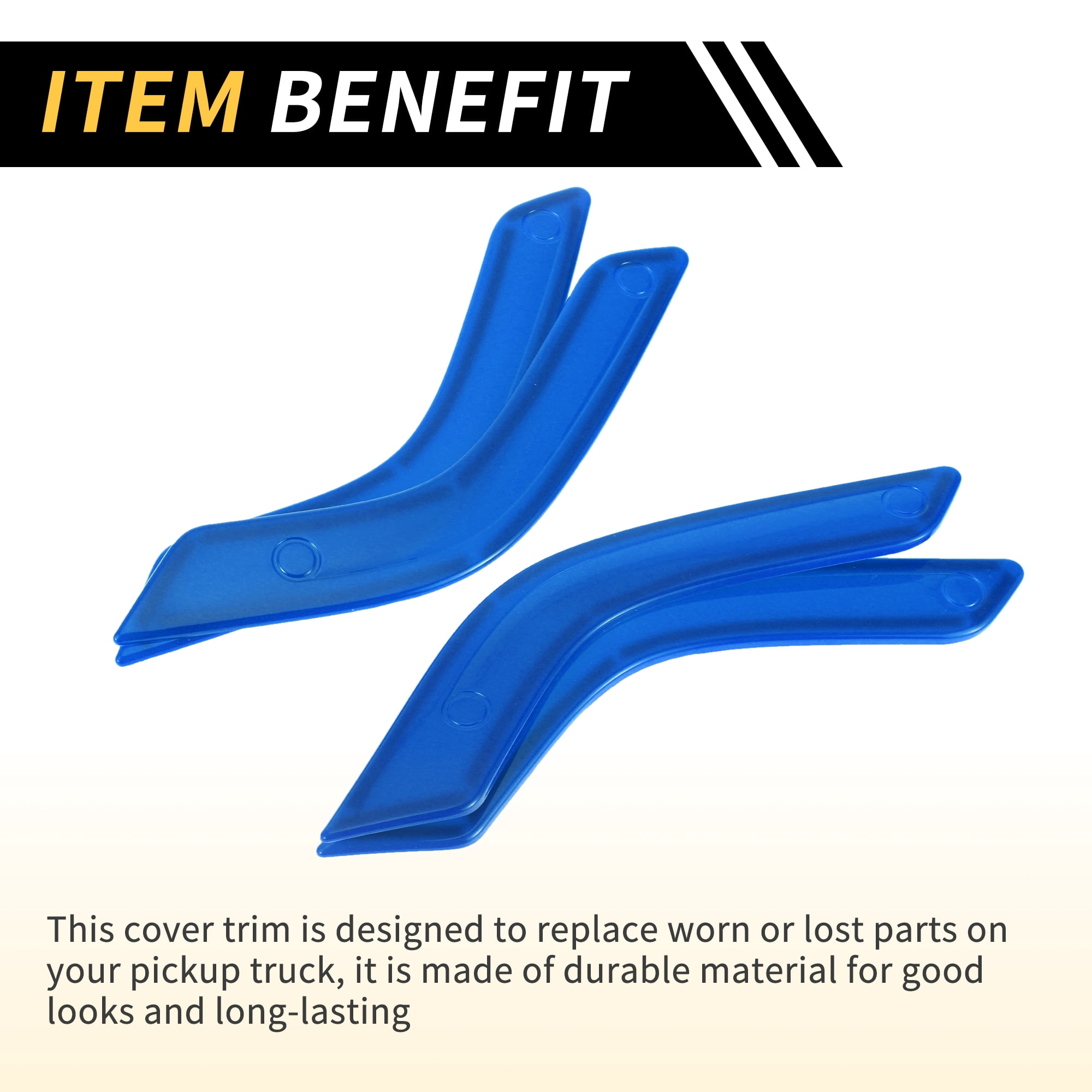 Unique Bargains 1 Set Front Rear Door Handle Panel Bezel Cover Trims for Jeep Wrangler JK JLU & Unlimited 4 Door Interior Door Handle Bezel Cover Decor Trim ABS Blue