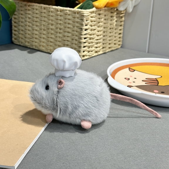 Realistic Pet Rat Squishy Fidget Toys for Adults Simulation Stuffed Animal Soft Tactile Office Desk Accessory Premium Decorative Sensory Gadget 1 Pack