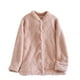 thumbnail image 2 of Pijama de manga larga para mujer, color liso, cuello en V, manga larga, elástico, de poliéster, 2 of 9