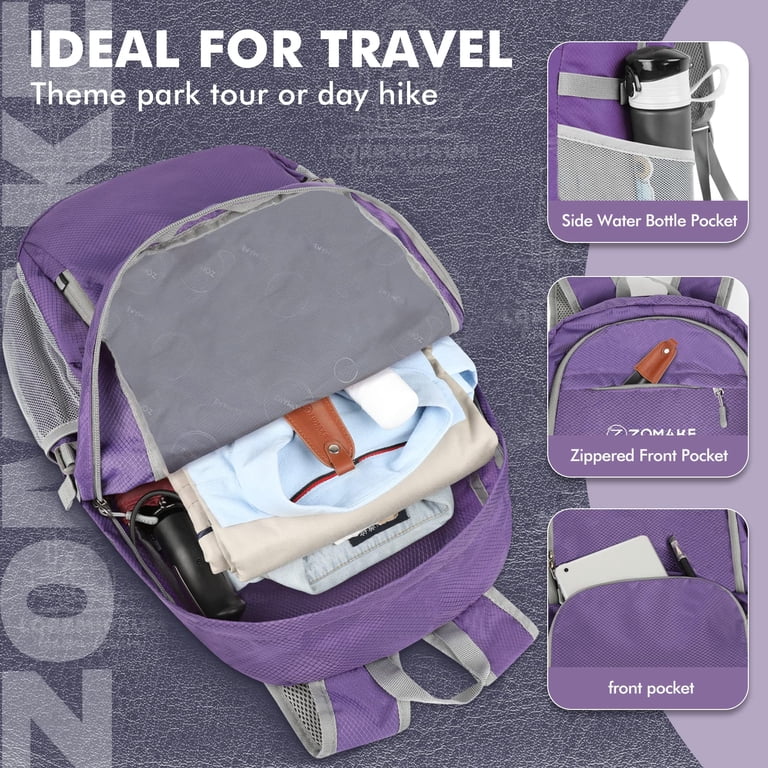 ZOMAKE Lightweight Packable Backpack 30L - Foldable Hiking  display picture 3
