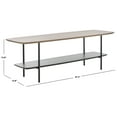 thumbnail image 3 of SAFAVIEH Kayleigh Modern Wood Coffee Table, Light Grey Oak/Matte Black/Black, 3 of 10