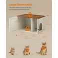 thumbnail image 3 of Hidden Cat Litter Box Enclosure Furniture Large Multi-Functional Cat Litter Box Washroom with Removable Divider Rustic White, 3 of 9
