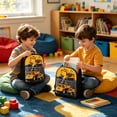 thumbnail image 5 of Construction Truck Pattern Backpack Customizable Assembly Car Casual Bag Lightweight Polyester Daypack for Sports School Outdoor Trips, 5 of 8