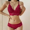 thumbnail image 6 of VBTAPA Women's 2 Piece Lingerie Set Floral Lace Bra and Panty Matching Sets Valentines Day Underwear Red L, 6 of 7