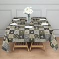 thumbnail image 3 of Pioneer Flower Floral Print Pattern Square Tablecloth, Waterproof Wipeable Spillproof Washable Table Cover for Home Kitchen Party and Daily Decor 52"x52", 3 of 6