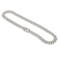 thumbnail image 1 of Rhinestone Necklace, Double Layered Full Rhinestones Cool Rhombus Men Necklace  for Boy for Home, 1 of 7