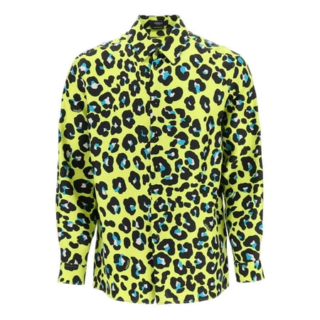 

Versace Daisy Leopard Silk Shirt