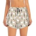 thumbnail image 2 of Balery Cute Alpaca Pantalones cortos deportivos para mujer con forro y dos bolsillos, elásticos, para entrenamiento, gimnasio, yoga-XX-Large, 2 of 7