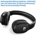 thumbnail image 4 of FM Radio Headphones with Bluetooth, Rechargeable Portable Headset with Built-in Microphone, Lightweight and Comfortable Ear Muffs for Jogging, Cycling, 4 of 8