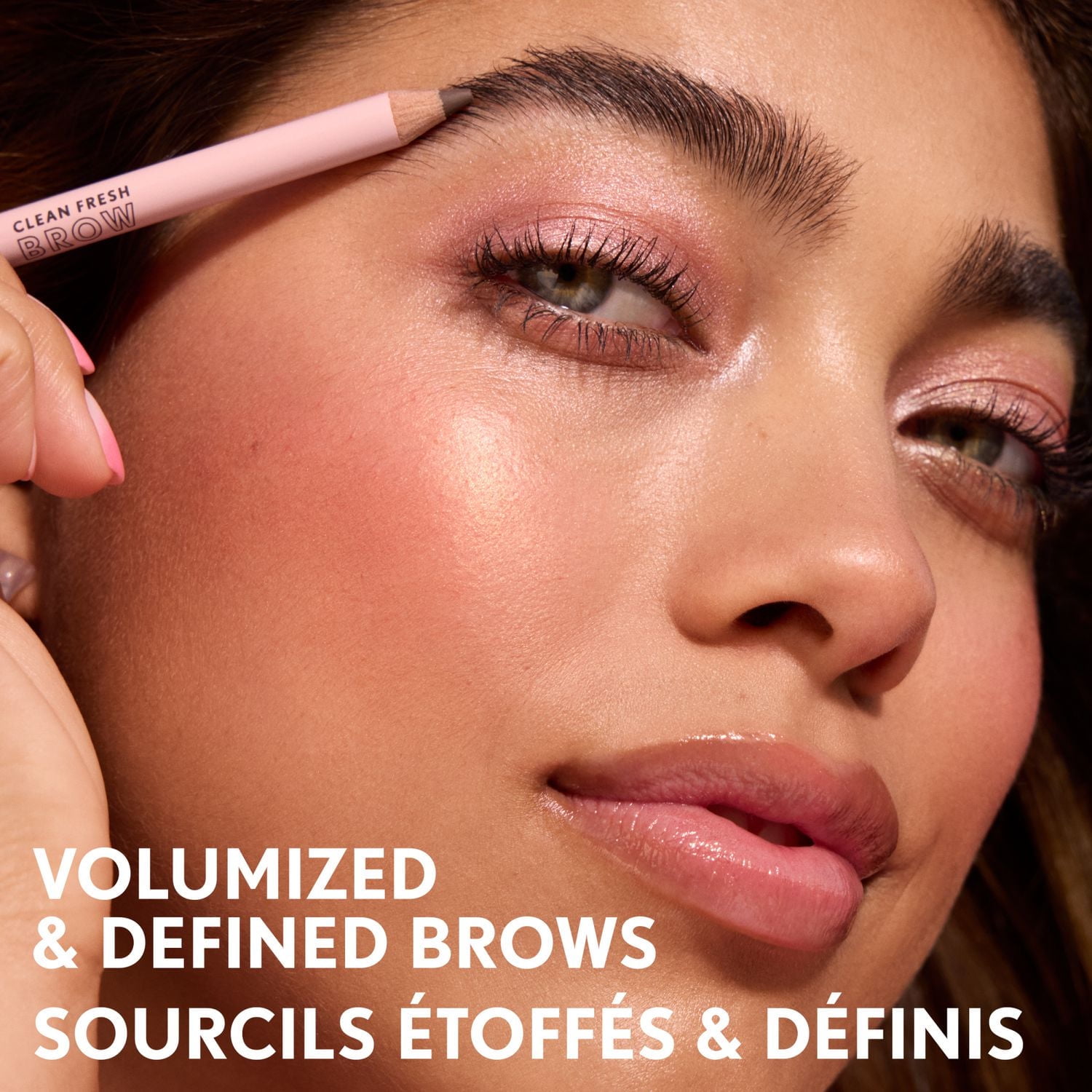 Clean Fresh Brow Crayon à sourcils, Longue tenue, Allure naturelle, Formule végétalienne, Facile à appliquer, Crayon à sourcils avec brosse Crayon à sourcils à deux extrémités