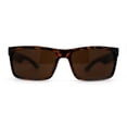 thumbnail image 1 of Mens Classic Narrow Rectangular Square Gentlemens Sport Plastic Sunglasses Tortoise, 1 of 4