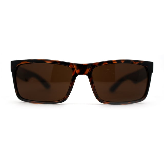 Mens Classic Narrow Rectangular Square Gentlemens Sport Plastic Sunglasses Tortoise